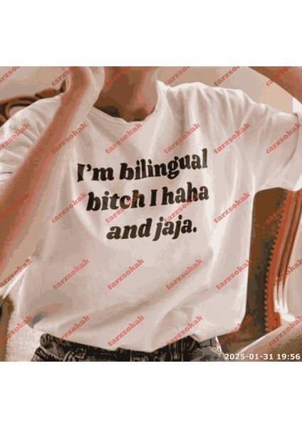 Tarzsokak Slogan Yazılı Oversize Tshirt TWGWBR70