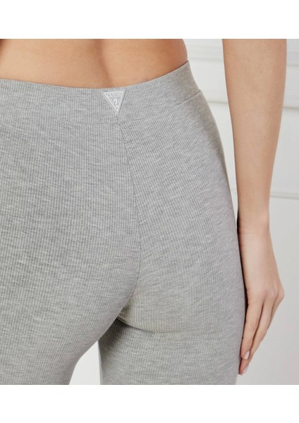 Kadın Gri Crocus Mini Paça Ribana Pantolon