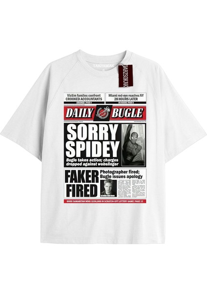Spider-Man Gazete Baskı Model No Way Home Tshirt