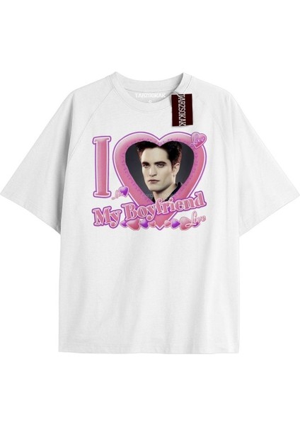 Y2K Twilight Team I Love My Boyfriend Tshirt Kod-Edward