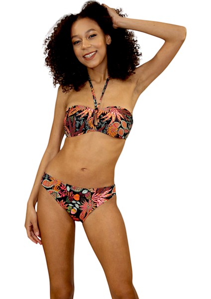 Straplez Boyundan Bağlı Içi Dolgusuz Kaplı Bikini Takımı fiyatları