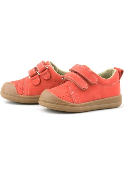 Sonic Hakiki Deri Turuncu Cırtlı Anatomik Bebek Spor Ayakkabı Sneaker indirimleri