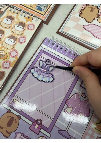 Capybara Gezgin Izometrik Özel Tasarım Sticker Seti ile Görev Tamamlama/çıkartma/kapibara modelleri