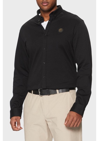 Pamuk Regular Fit Düğmeli Yaka Logolu Gömlek Erkek Gömlek 50533163 403