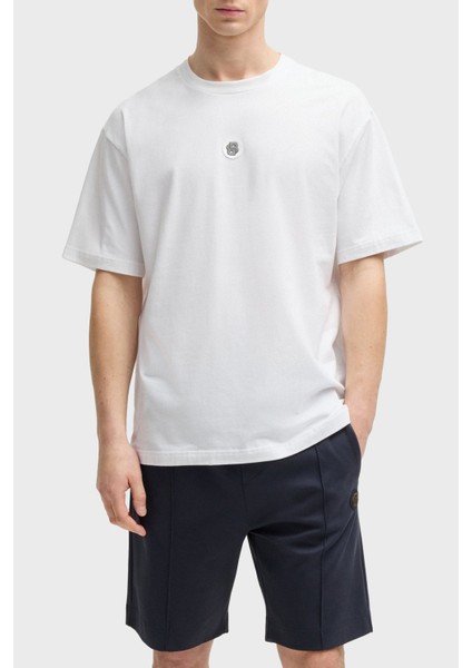 Logolu Pamuk Regular Fit Bisiklet Yaka T Shirt Erkek T Shirt 50535409 100