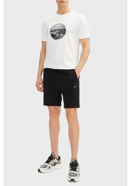 Logolu Streç Pamuklu Regular Fit Normal Bel Short Erkek Short 50537199 001
