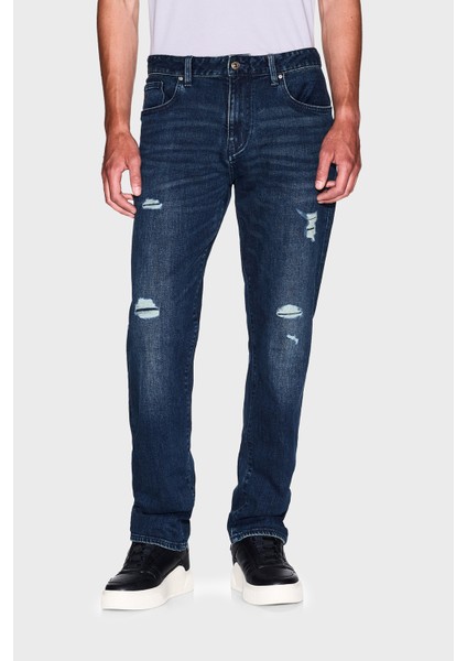 Yırtıklı Streç Pamuklu Skinny Fit Normal Bel Dar Paça Jeans Erkek Kot Pantolon XM000070 AF15188 MB010 fiyatları