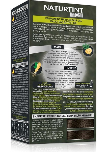 Men 5n Açık Kestane Erkekler Için Doğal Saç Boyası 170ml