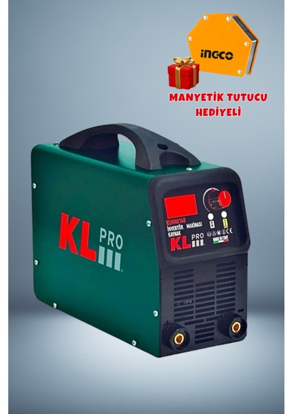 KLMMA160 160 Amper Inverter Kaynak Makinesi + Manyetik Tutucu Hediyeli