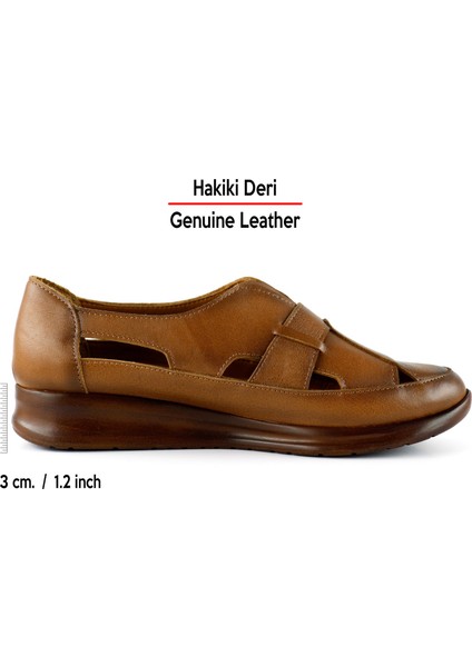 Aida Taba Deri Kesik Detaylı Lastikli Slip-On Günlük Ayakkabı fiyatları