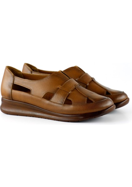 Aida Taba Deri Kesik Detaylı Lastikli Slip-On Günlük Ayakkabı fırsatları