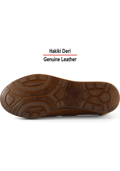 Aida Taba Deri Kesik Detaylı Lastikli Slip-On Günlük Ayakkabı indirimleri