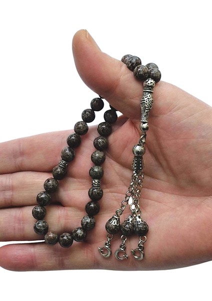 Kahverengi Jasper Doğal Taş Tesbih 504-1