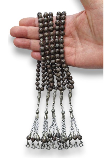 Kahverengi Jasper Doğal Taş Tesbih 504-1
