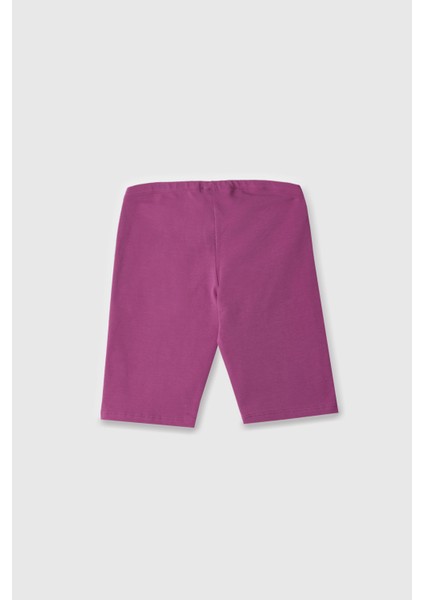 Pamuk Karışımlı Nakış Detaylı Kısa Tayt Kız Çocuk Tayt BNTG21761 modelleri