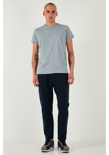 Pamuklu Regular Fit Yüksek Bel Düz Paça Çimalı Jogger Pantolon Erkek Pantolon 5908058