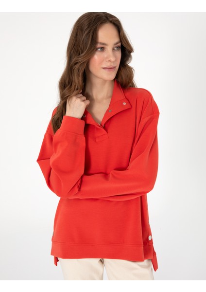 Kadın Kırmızı Comfort Fit Sweatshirt 50301338-VR030