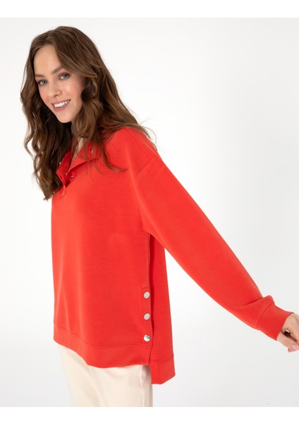 Kadın Kırmızı Comfort Fit Sweatshirt 50301338-VR030