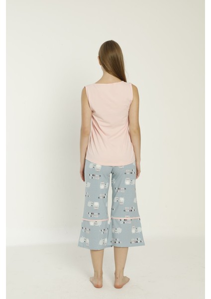 Kapri Pijama Takımı - Amerikan Pamuk - Yazlık Pijama takımı kadın , by RUBINA secret™