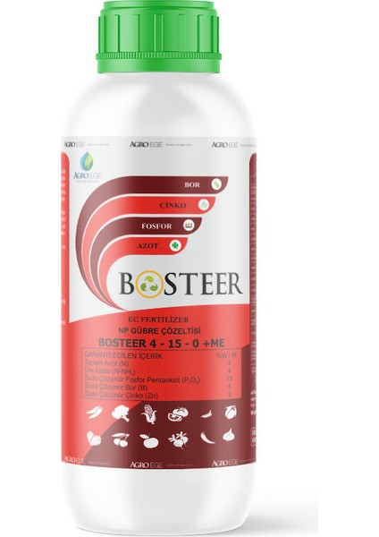 4-15-0 + 5 Bor (B) + 5 Çinko (Zn) 1 Litre