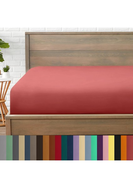 Mikrofiber Ekonomik Penye Lastikli Çarşaf Fitted Full Kenar Tek Kişilik Çarşaf Yavru Ağzı 160 x 200