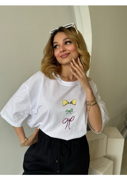 Oversize Beyaz Tshirt