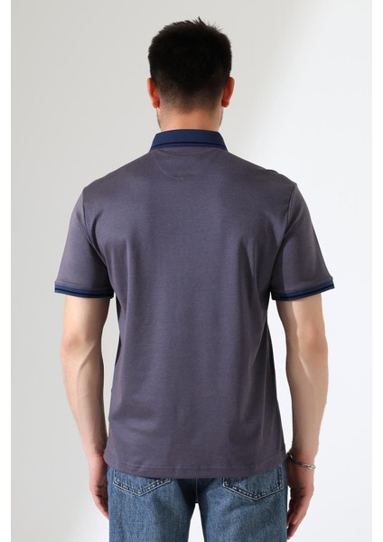 Erkek Çıt Çıt Detaylı Pamuklu Polo Yaka T-Shirt