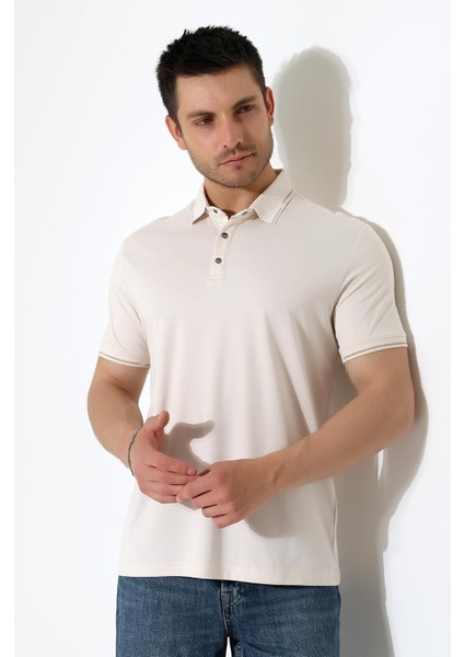 Erkek Çıt Çıt Detaylı Pamuklu Polo Yaka T-Shirt fırsatları
