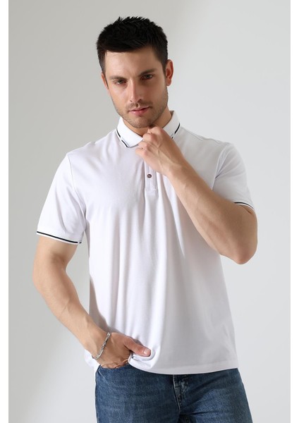 Erkek Çıt Çıt Detaylı Pamuklu Polo Yaka T-Shirt fiyatları