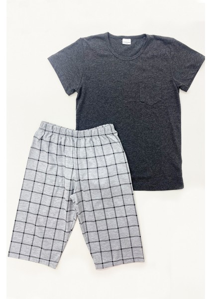 Erkek Çocuk Kaprili Pijama Takımı Pamuk Baskılı Cep Detaylı A3 fiyatları