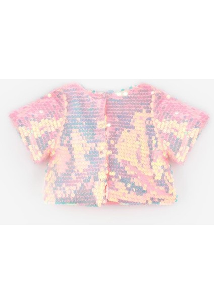Somon Pullu Kız Çocuk Crop