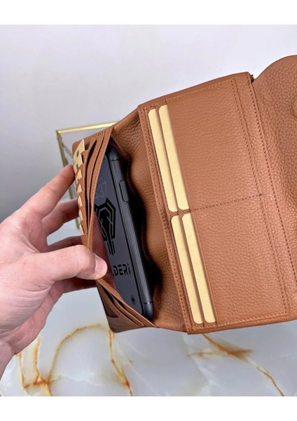 Hakiki Deri Bayan Çok Bölmeli Fermuarlı Cüzdan 2049 fırsatları