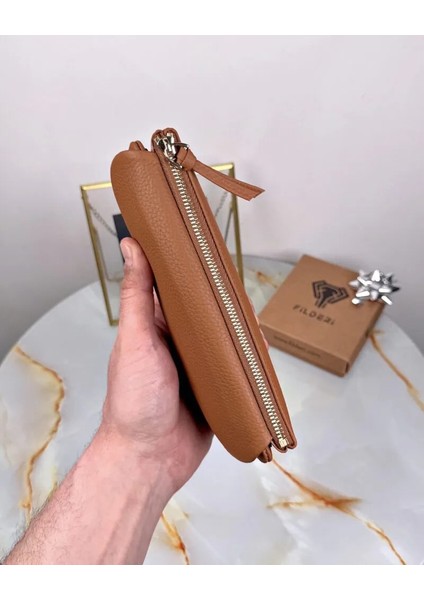 Hakiki Deri Bayan Çok Bölmeli Fermuarlı Cüzdan 2049 indirimleri