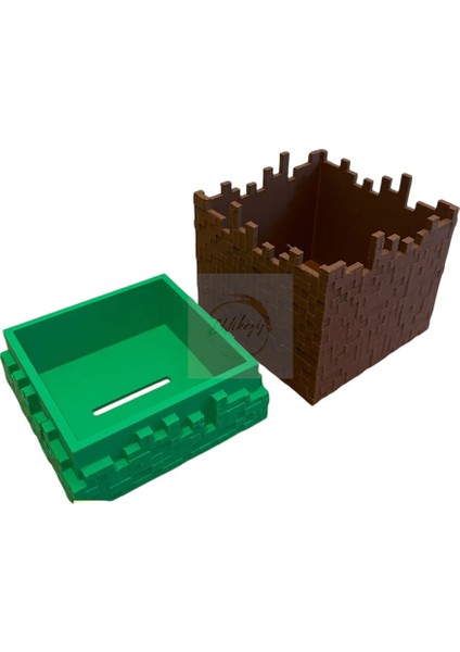 Minecraft Kumbara Blok Veya Küp Tasarımlı Kumbara Parabox 10X10 cm fiyatları