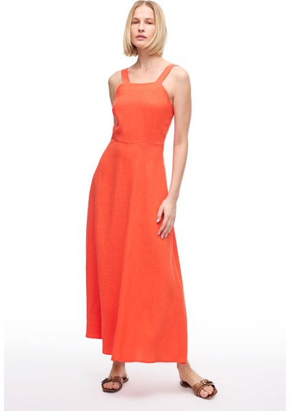 Mercan Holas Regular Fit Diz Boy Elbise