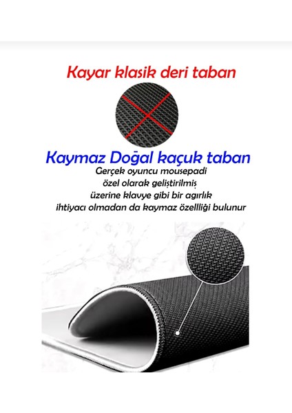 Asker Tasarımlı Kaucuk Taban Su Geçirmez Gamer Mousepad