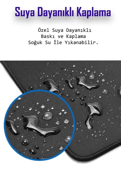 Asker Tasarımlı Kaucuk Taban Su Geçirmez Gamer Mousepad