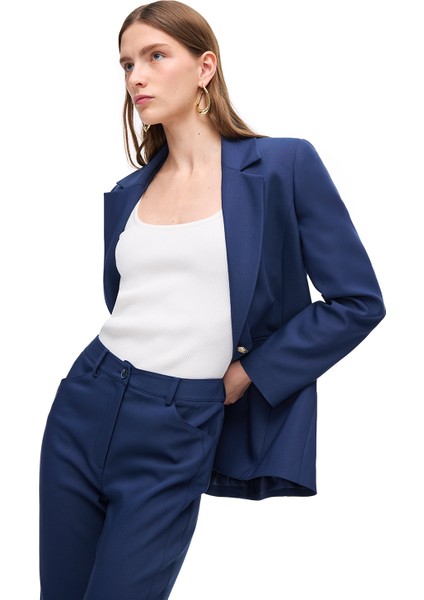 Lacivert Dellas Regular Fit Düz Ceket modelleri