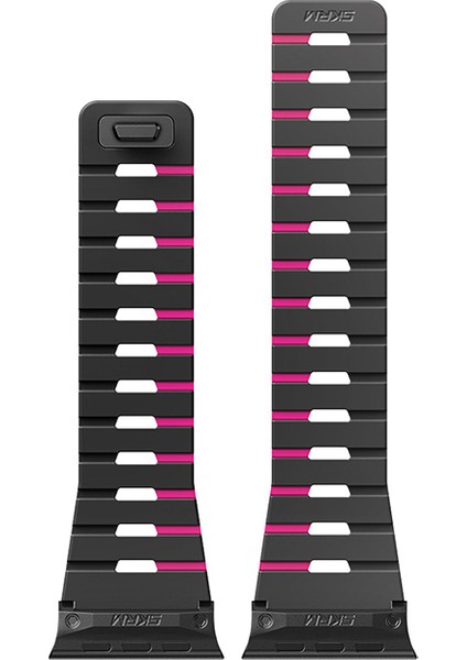 Watch 38MM Gemini Serisi Tpu Magnetik Silikon Kordon Siyah-Pembe modelleri
