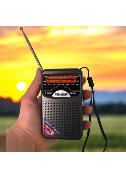 Şarjlı Cep Radyosu - Fm Radyo, Deprem Radyosu Taşınabilir Küçük Radyo
