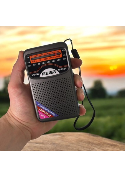 Şarjlı Cep Radyosu - Fm Radyo, Deprem Radyosu Taşınabilir Küçük Radyo