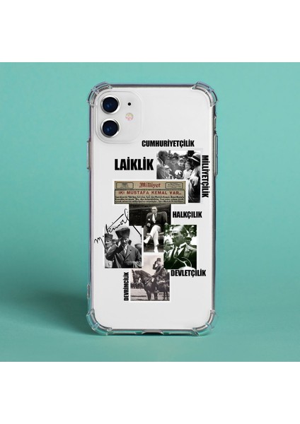 Apple iPhone 15 Promax Uyumlu Atatürk Baskılı Şeffaf Kılıf