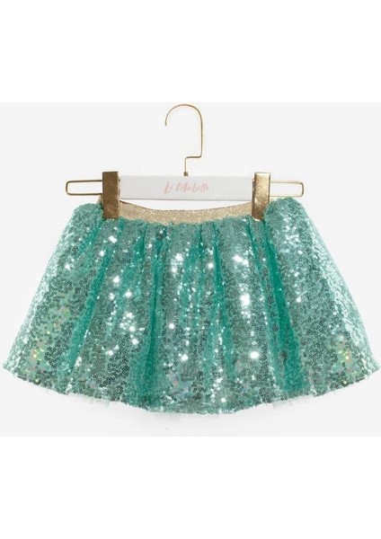 Mint Üzeri Pullu Kız Çocuk Etek - Gracie fırsatları