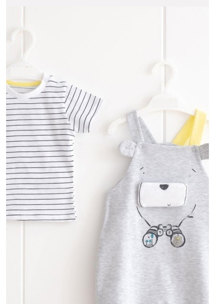 Erkek Bebek Sevimli Ayıcıklı Kısa Kollu Slopet fiyatları