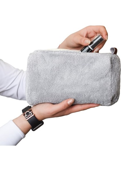 Ayıcı Oyuncak Fermuarlı Peluş Makyaj Çantası (Kısa Tüylü) – Kadınlar Için En Yeni Makyaj Çantası