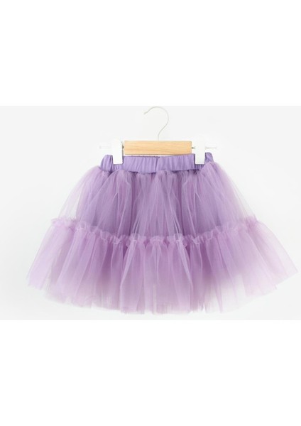Lila Kız Çocuk Tül Etek - Miley