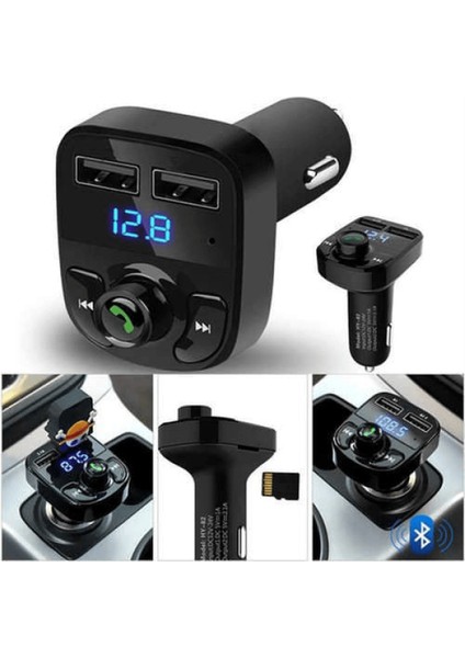 Carx8 Bluetooth Araç Kiti Fm Transmitter ( Lisinya )