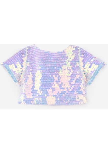 Lila Pullu Kız Çocuk Crop indirimleri