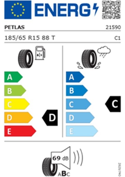 185/65 R15 Tl 88T Elegant PT311 Oto Yaz Lastiği (Üretim Yılı:2025)