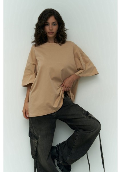 Tarzsokak I Like Mama Vizon Oversize indirimleri